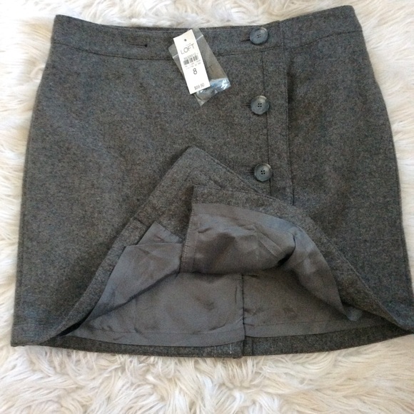 NWT Ann Taylor Loft Wool Mini Skirt - Picture 5 of 6
